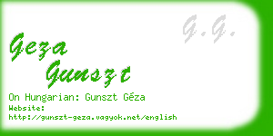 geza gunszt business card