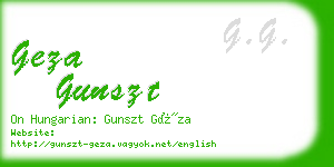 geza gunszt business card